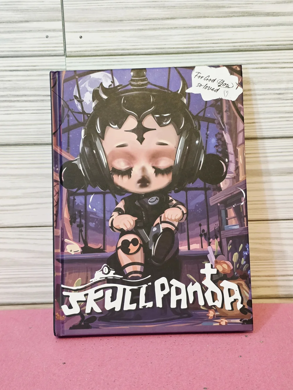 Purple Skull Panda Hardcover Journal Notebook w/ Full Color Pages